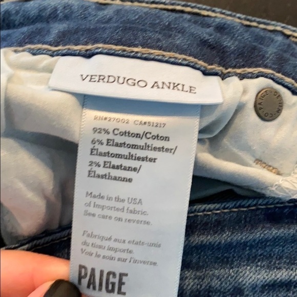 Paige Verdugo Ankle Jeans with Distressed Knees - Picture 8 of 8